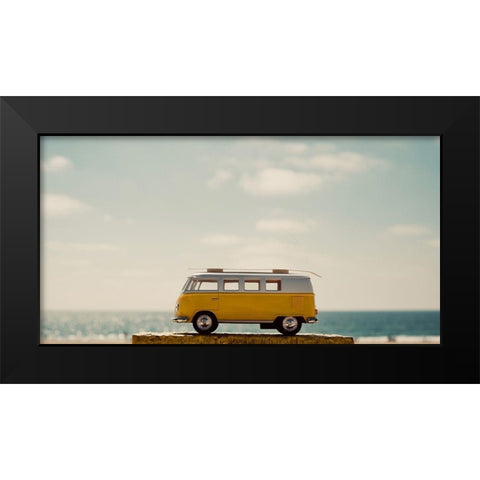 Yellow Bus II Black Modern Wood Framed Art Print by Singleton, Ashley