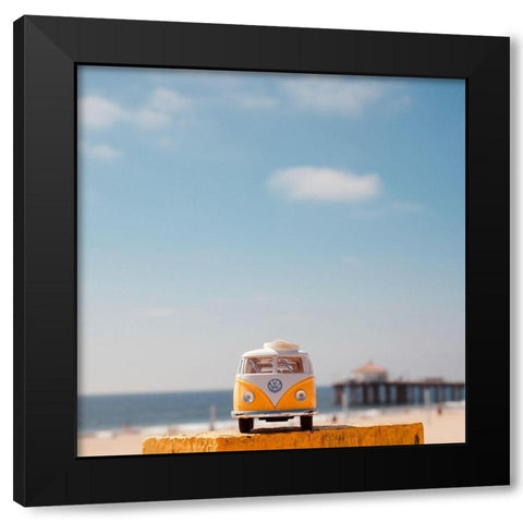 Yellow Bus III Black Modern Wood Framed Art Print with Double Matting by Singleton, Ashley