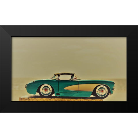 Blue Car II Black Modern Wood Framed Art Print by Singleton, Ashley