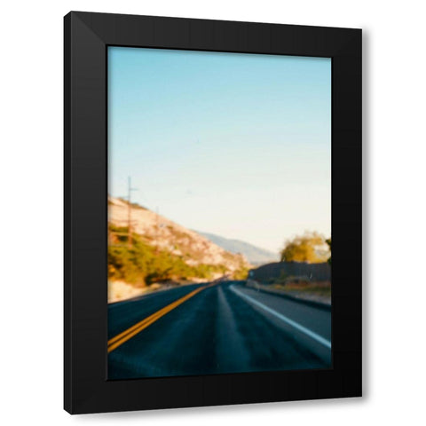 Blur Black Modern Wood Framed Art Print by Singleton, Ashley