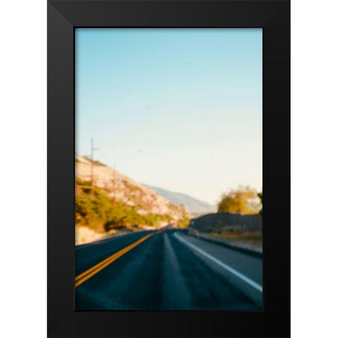 Blur Black Modern Wood Framed Art Print by Singleton, Ashley