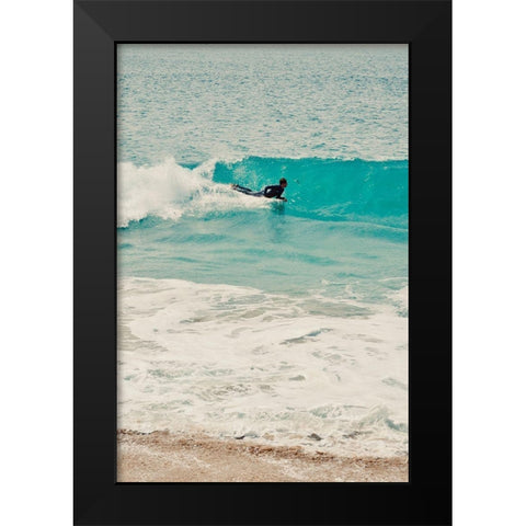 Surfs Up Black Modern Wood Framed Art Print by Singleton, Ashley