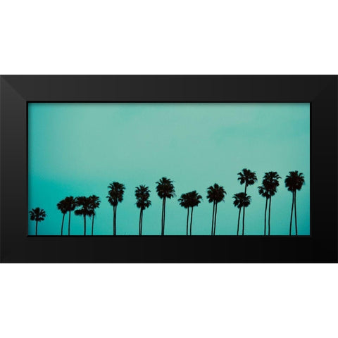 Palms in Color Black Modern Wood Framed Art Print by Singleton, Ashley
