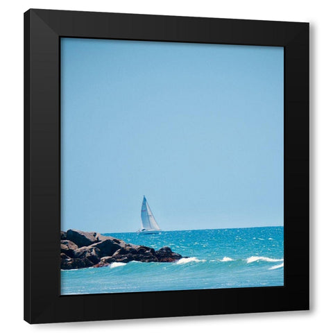 Hello Sailor Black Modern Wood Framed Art Print by Singleton, Ashley