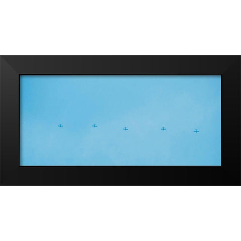 Planes Black Modern Wood Framed Art Print by Singleton, Ashley