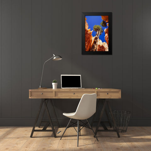 Standing Tall Black Modern Wood Framed Art Print by Singleton, Ashley