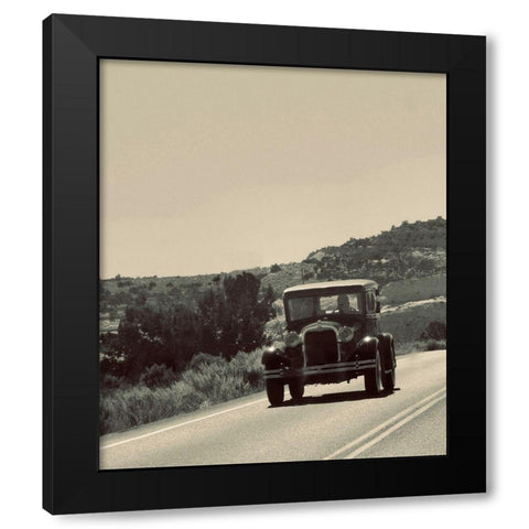 Old Car Black Modern Wood Framed Art Print with Double Matting by Singleton, Ashley