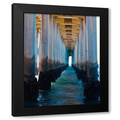 Pier   Black Modern Wood Framed Art Print by Singleton, Ashley