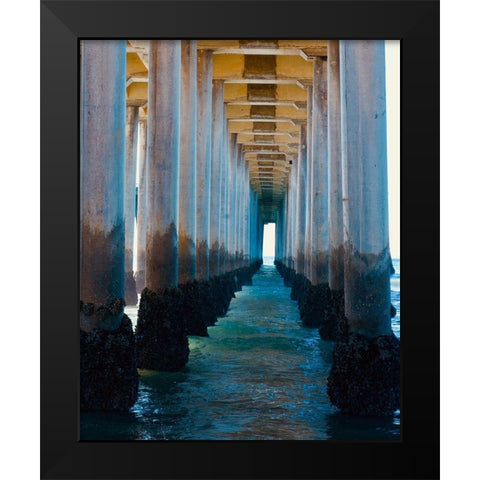 Pier   Black Modern Wood Framed Art Print by Singleton, Ashley