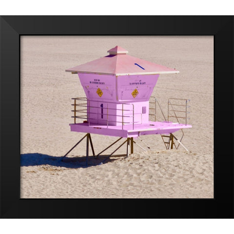 Pink Life Tower Black Modern Wood Framed Art Print by Singleton, Ashley