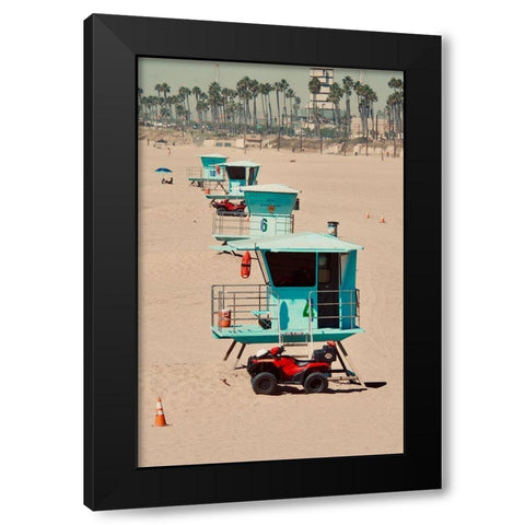 Towers Black Modern Wood Framed Art Print by Singleton, Ashley