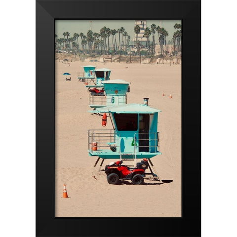 Towers Black Modern Wood Framed Art Print by Singleton, Ashley