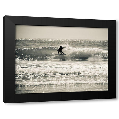 Surfer Buds II Black Modern Wood Framed Art Print by Singleton, Ashley