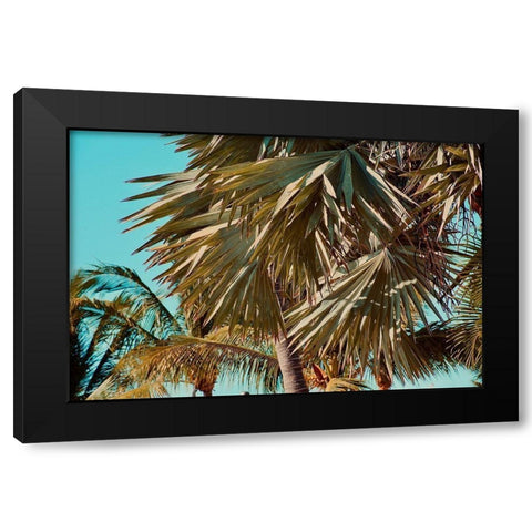 Leaves Black Modern Wood Framed Art Print with Double Matting by Singleton, Ashley