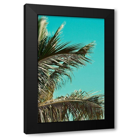 Leaves II Black Modern Wood Framed Art Print by Singleton, Ashley