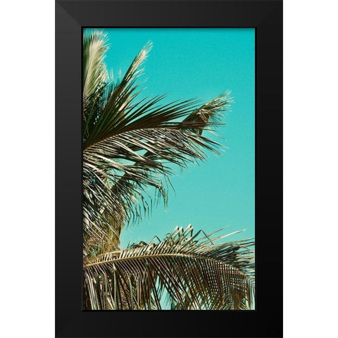 Leaves II Black Modern Wood Framed Art Print by Singleton, Ashley