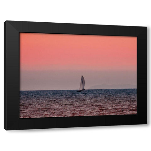 Sunset Black Modern Wood Framed Art Print with Double Matting by Singleton, Ashley