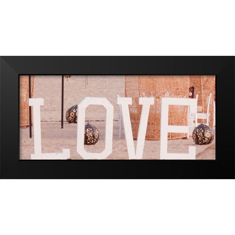 Love Black Modern Wood Framed Art Print by Singleton, Ashley