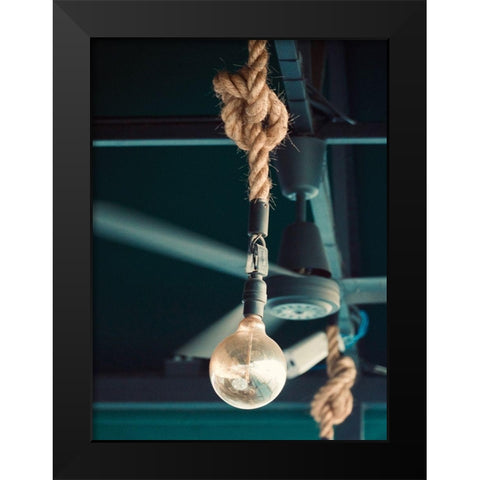 Bulb Black Modern Wood Framed Art Print by Singleton, Ashley