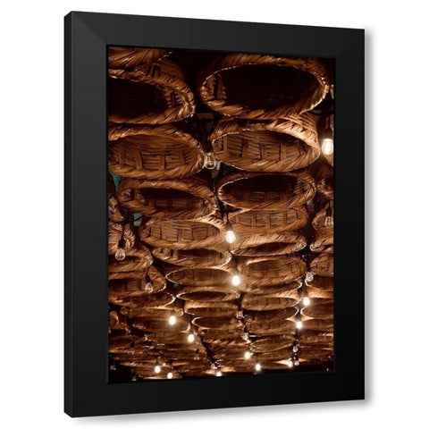Bulbs and Baskets Black Modern Wood Framed Art Print with Double Matting by Singleton, Ashley