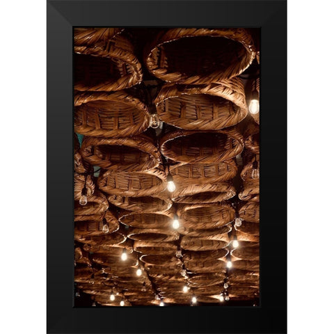 Bulbs and Baskets Black Modern Wood Framed Art Print by Singleton, Ashley