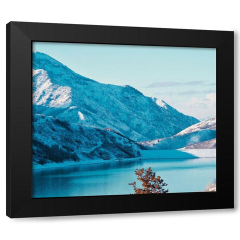Winter Lake Black Modern Wood Framed Art Print by Singleton, Ashley