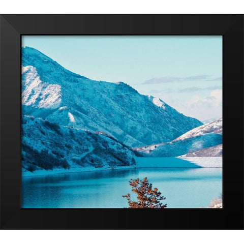 Winter Lake Black Modern Wood Framed Art Print by Singleton, Ashley