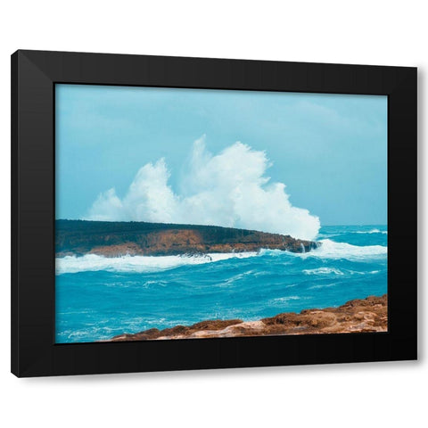 Splash Zone Black Modern Wood Framed Art Print by Singleton, Ashley