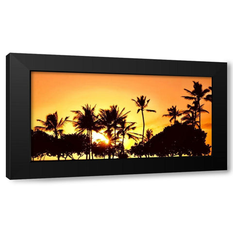 Palms at Sunset III Black Modern Wood Framed Art Print by Singleton, Ashley