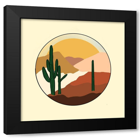 Desert Sunset Black Modern Wood Framed Art Print by Singleton, Ashley