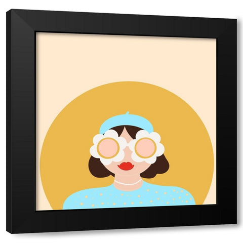 Mademoiselle IV Black Modern Wood Framed Art Print with Double Matting by Singleton, Ashley
