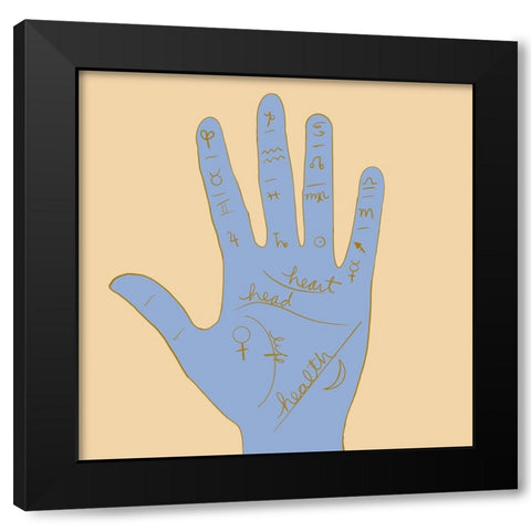 Hand Sign Black Modern Wood Framed Art Print with Double Matting by Singleton, Ashley