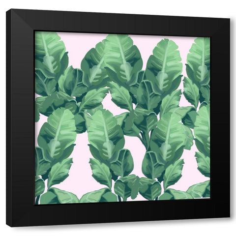 Side Pink II Black Modern Wood Framed Art Print with Double Matting by Singleton, Ashley