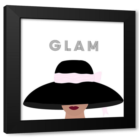 Glam Black Modern Wood Framed Art Print with Double Matting by Singleton, Ashley