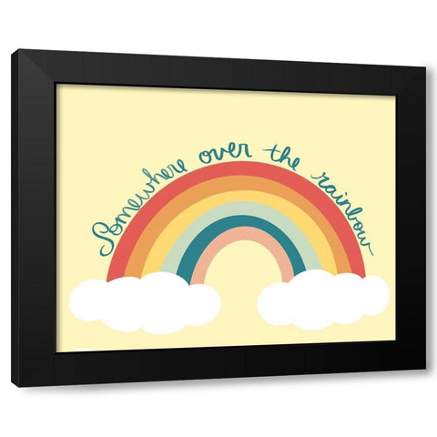 Rainbow Black Modern Wood Framed Art Print by Singleton, Ashley