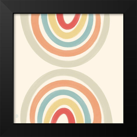 Rainbows Black Modern Wood Framed Art Print by Singleton, Ashley