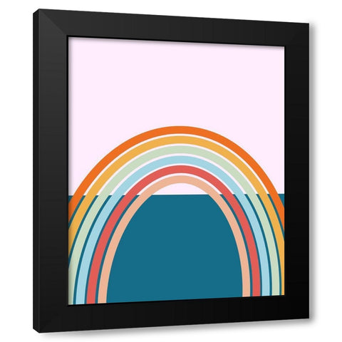 Rainbow Black Modern Wood Framed Art Print with Double Matting by Singleton, Ashley