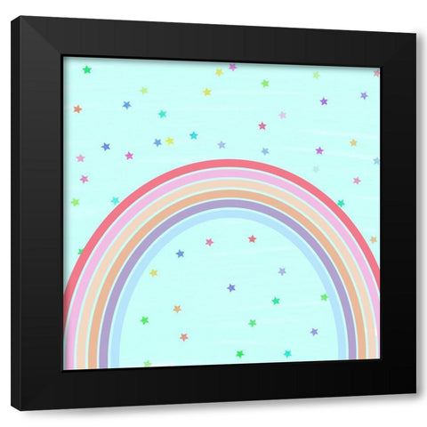 Rainbow Black Modern Wood Framed Art Print with Double Matting by Singleton, Ashley