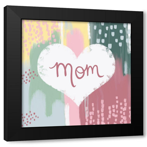 Mom Black Modern Wood Framed Art Print by Singleton, Ashley