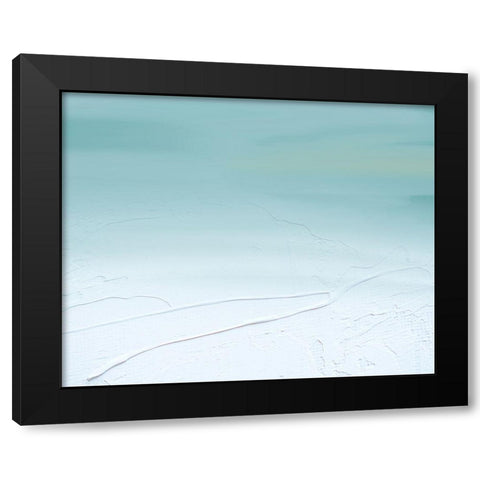 Blue Black Modern Wood Framed Art Print by Singleton, Ashley