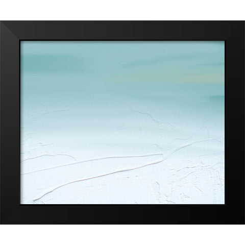 Blue Black Modern Wood Framed Art Print by Singleton, Ashley