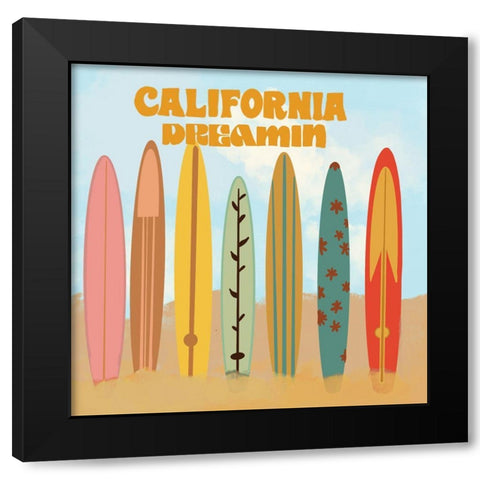 California Dreamin Black Modern Wood Framed Art Print by Singleton, Ashley