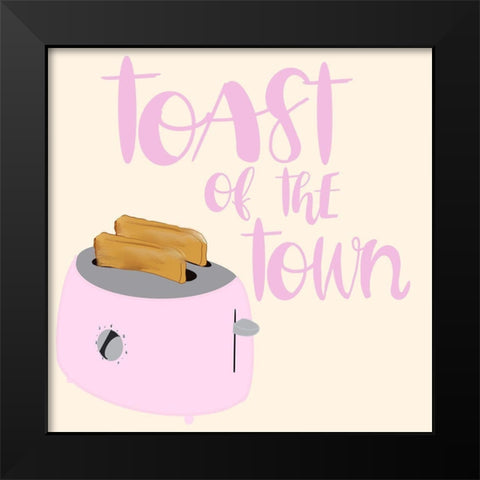 Toast of the Town Black Modern Wood Framed Art Print by Singleton, Ashley
