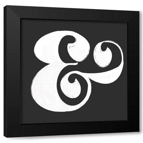 Ampersand Black Modern Wood Framed Art Print by Singleton, Ashley