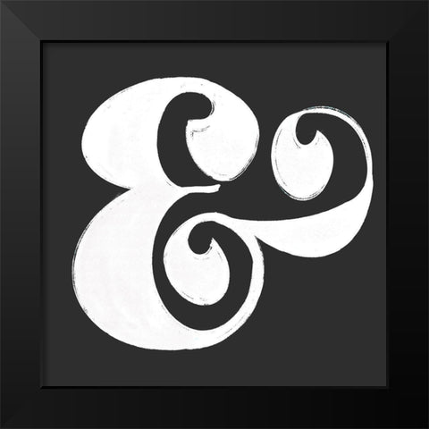 Ampersand Black Modern Wood Framed Art Print by Singleton, Ashley