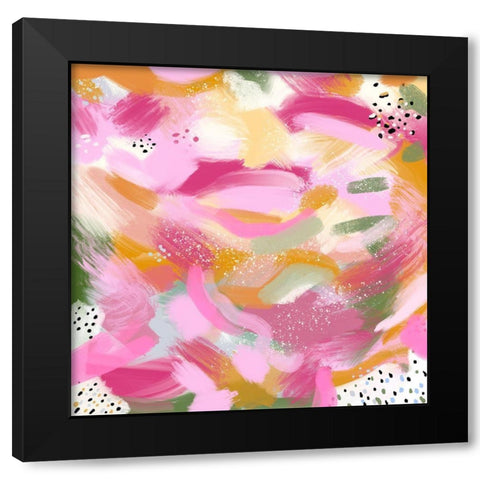 Whimsy V Black Modern Wood Framed Art Print with Double Matting by Singleton, Ashley