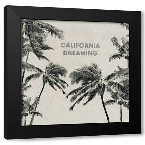 California Palm Trees Black Modern Wood Framed Art Print by Singleton, Ashley