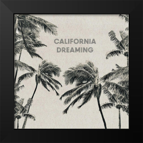 California Palm Trees Black Modern Wood Framed Art Print by Singleton, Ashley
