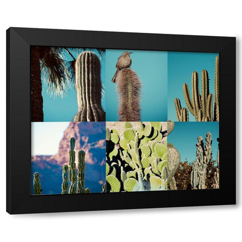 Cactus Black Modern Wood Framed Art Print by Singleton, Ashley