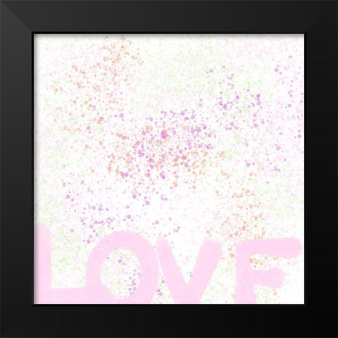 Love Black Modern Wood Framed Art Print by Singleton, Ashley